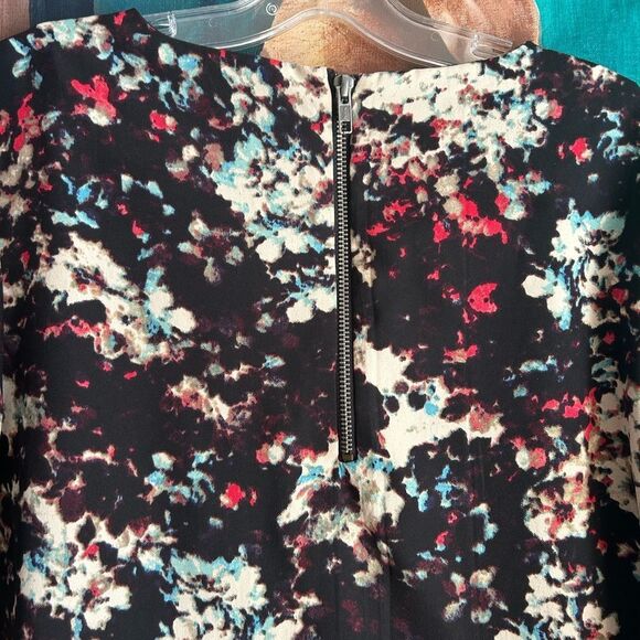 Walter Baker Black Floral Long Sleeve Dress L - Picture 9 of 16